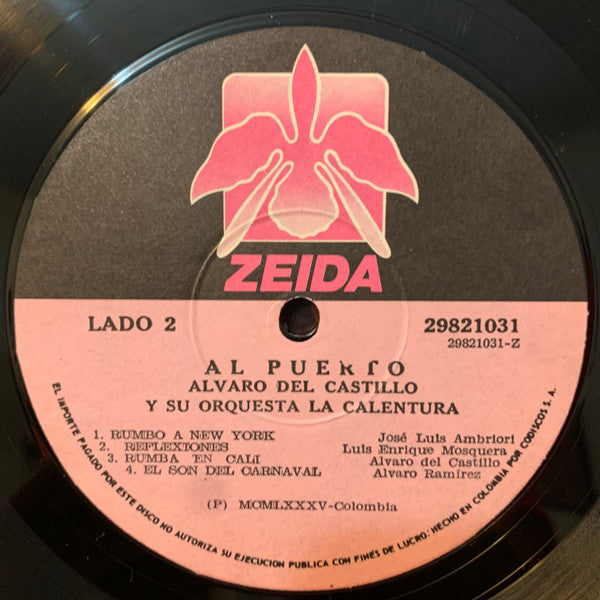 Alvaro Del Castillo Y Su Orquesta La Calentura : Al Puerto (LP, Album)
