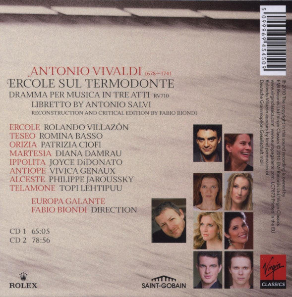 Antonio Vivaldi – Rolando Villazón / Romina Basso / Patrizia Ciofi / Diana Damrau / Joyce DiDonato / Vivica Genaux / Philippe Jaroussky / Topi Lehtipuu / Europa Galante / Fabio Biondi : Ercole Sul Termodonte (2xCD, Album + Box)