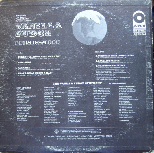 Vanilla Fudge - Renaissance vinyl record, LP (Very Good Plus (VG+)) | Lulo Records