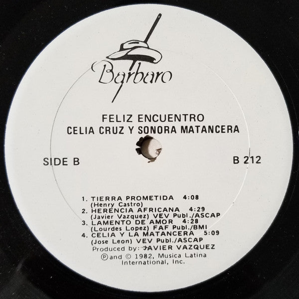 Celia Cruz Con La Sonora Matancera : Feliz Encuentro (LP, Album)