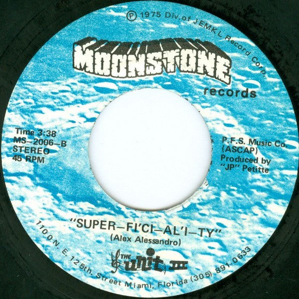 The Unit III : Feel-In / Super-fi'ci-al'i-ty (7")