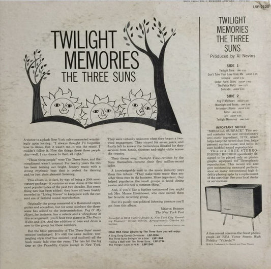 The Three Suns - Twilight Memories vinyl record, LP (Mint (M)) | Lulo Records