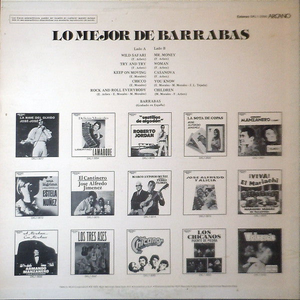 Barrabas : Lo Mejor De Barrabas (LP, Comp)