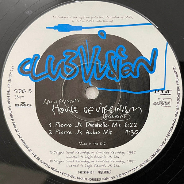 Apollo (4) Presents House Of Virginism : Exclusive (12")