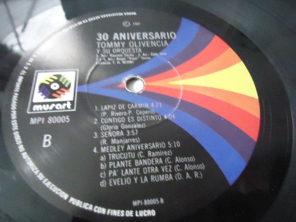 Tommy Olivencia Y Su Orquesta : 30 Aniversario (LP, Comp)
