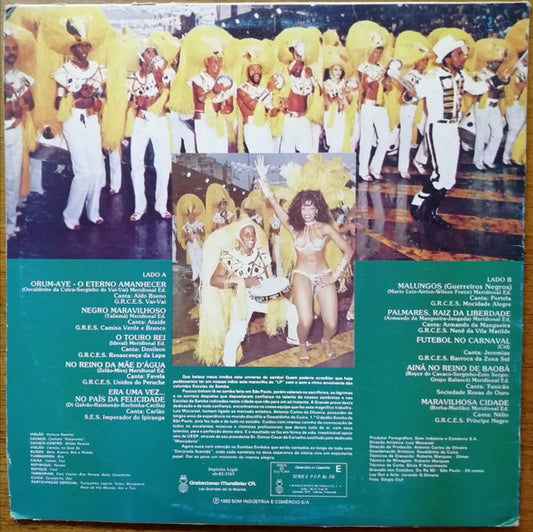 Various : Sambas De Enredo Carnaval 82 Escolas De Samba Do 1° Grupo (LP)