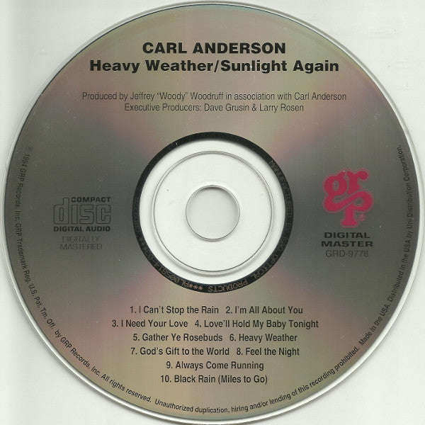 Carl Anderson : Heavy Weather Sunlight Again (CD, Album)