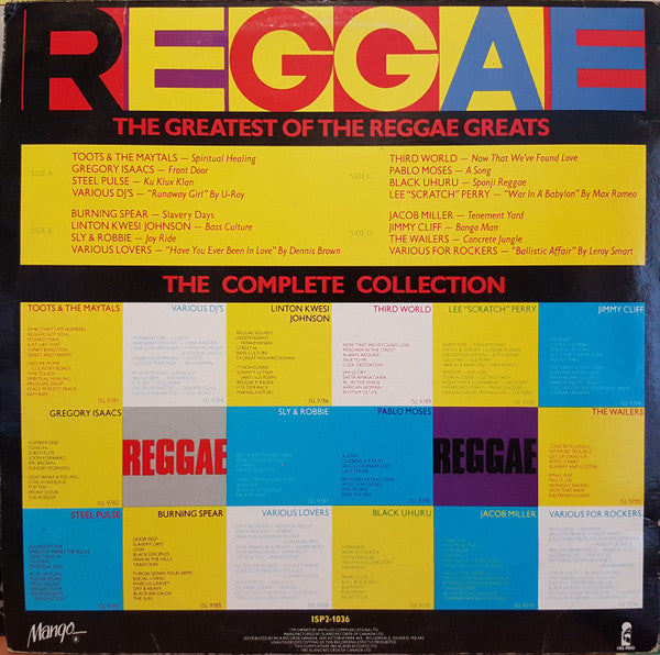 Various : The Greatest Of The Reggae Greats (2xLP, Smplr)