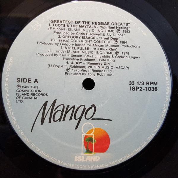 Various : The Greatest Of The Reggae Greats (2xLP, Smplr)