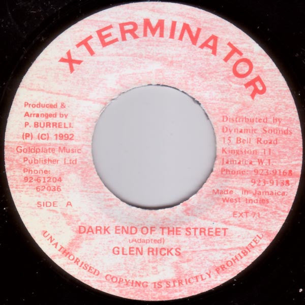Glen Ricks : Dark End Of The Street (7")