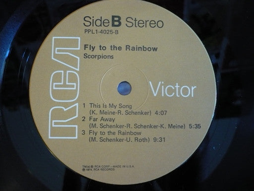 Scorpions : Fly To The Rainbow (LP, Album, Hol)