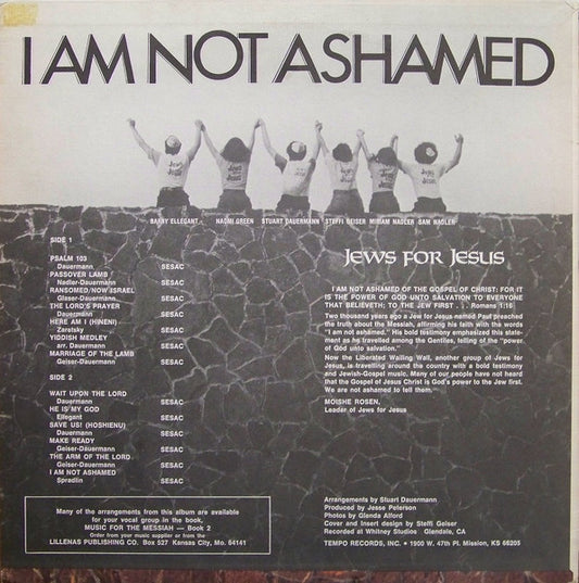 The Liberated Wailing Wall - I Am Not Ashamed vinyl record, LP (Near Mint (NM or M-)) | Lulo Records