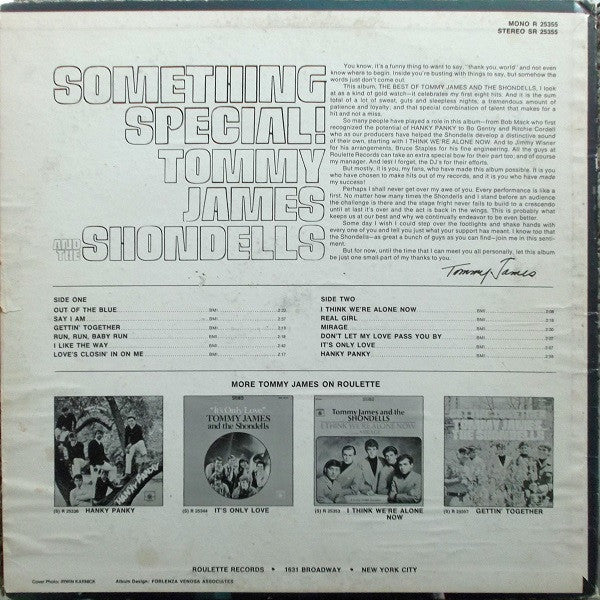 Tommy James & The Shondells : Something Special! The Best Of Tommy James And The Shondells (LP, Comp)