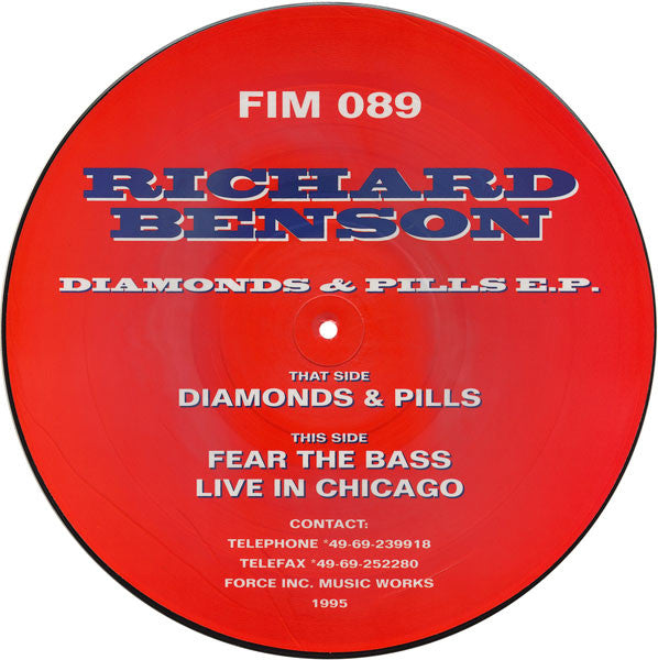 Richard Benson : Diamonds & Pills E.P. (12", EP, Pic)