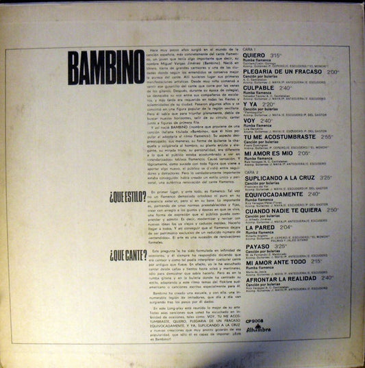 Bambino : Bambino (LP, Album)