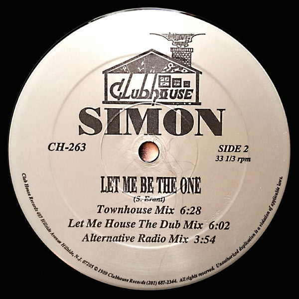 Simon Erani : Let Me Be The One (12")