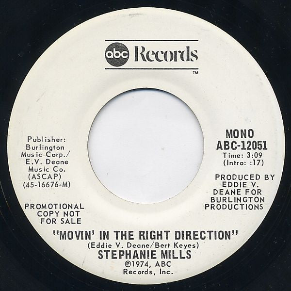 Stephanie Mills : Movin' In The Right Direction (7", Promo)