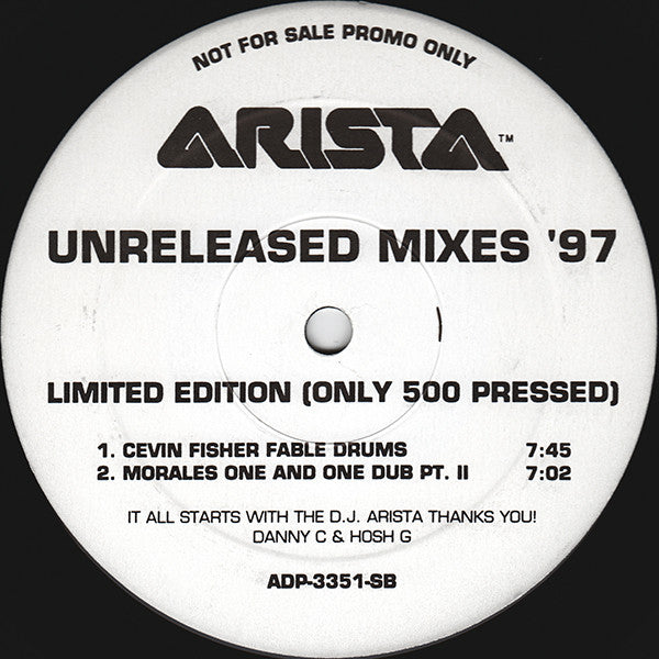Various : Unreleased Mixes '97 (2x12", Ltd, Promo)
