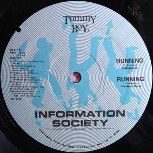 Information Society - Running vinyl record, 12" (Very Good Plus (VG+)) | Lulo Records