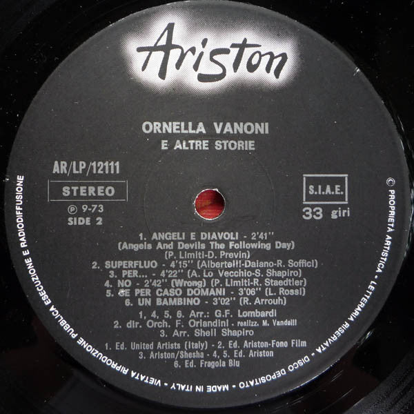 Ornella Vanoni : E Altre Storie (LP, Album, Gat)