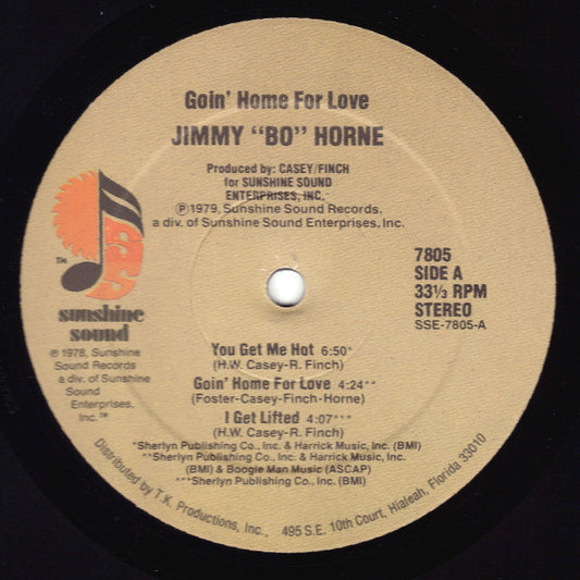 Jimmy "Bo" Horne - Goin' Home For Love vinyl record, LP (Very Good Plus (VG+)) | Lulo Records