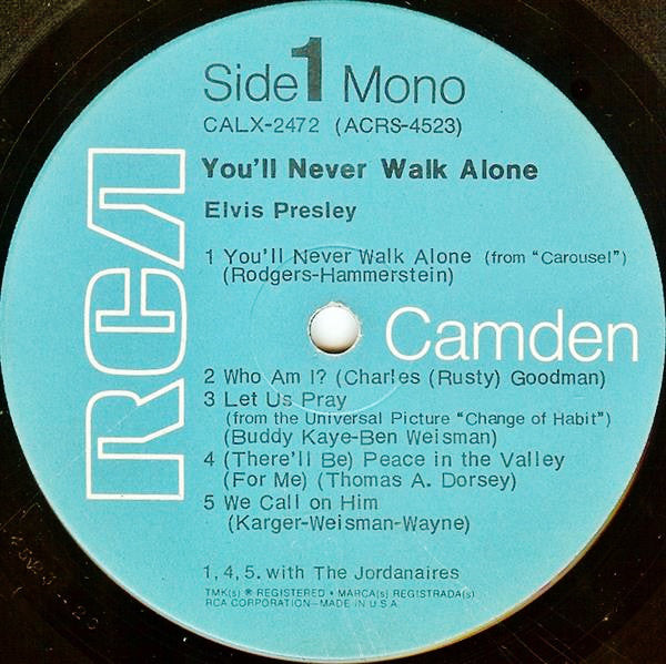Elvis Presley : You'll Never Walk Alone (LP, Comp, Mono, Hol)