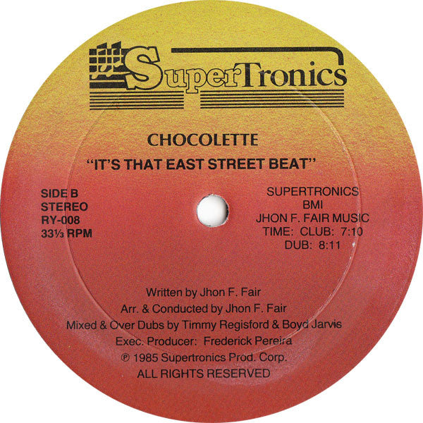 Chocolette : It's That East Street Beat (12")