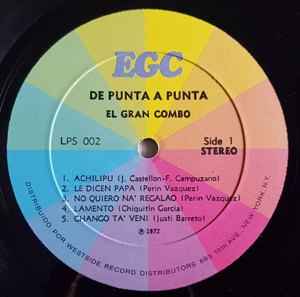 El Gran Combo : De Punta A Punta (LP, Album, RP)