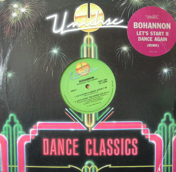 Hamilton Bohannon : Let's Start II Dance Again / Let's Start The Dance (Remix) / Let's Start The Dance III (12", Gre)