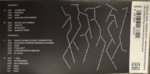 Nicolas Jaar : Piedras (2xLP, Comp)