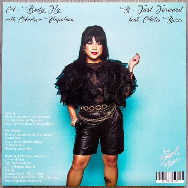 Maya Killtron, Andrew Napoleon (2), Artis Boriss : Body Fly / Fast Forward (7", Ltd, Red)