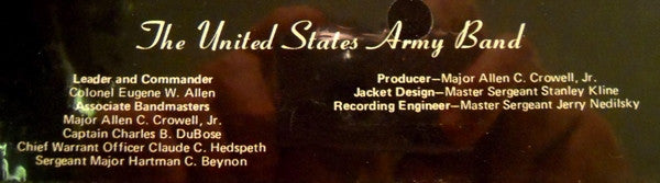 The United States Army Band : Seasons Greetings (LP, Album)