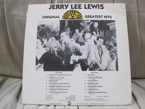 Jerry Lee Lewis : Original Sun Greatest Hits (LP, Comp, Pic)