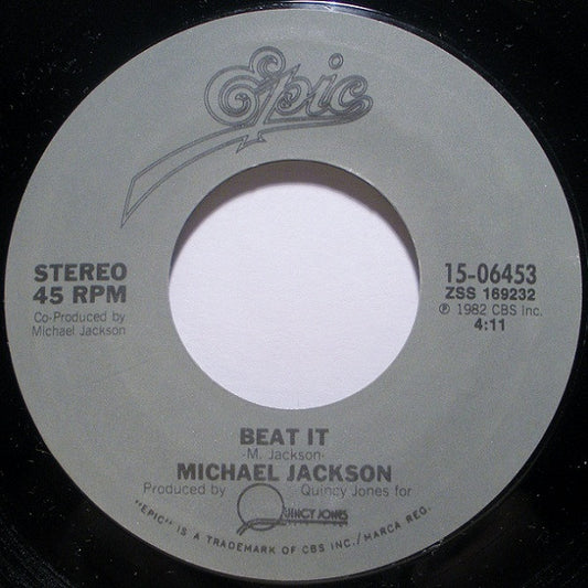 Michael Jackson : Billie Jean / Beat It (7", Single)