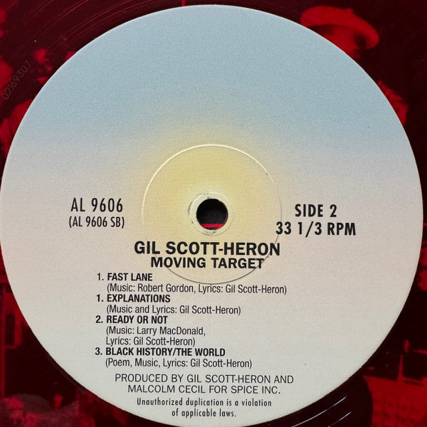 Gil Scott-Heron : Moving Target (LP, Album, RSD, M/Print, RE, Red)