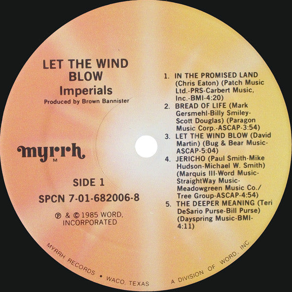 Imperials : Let The Wind Blow (LP, Album)