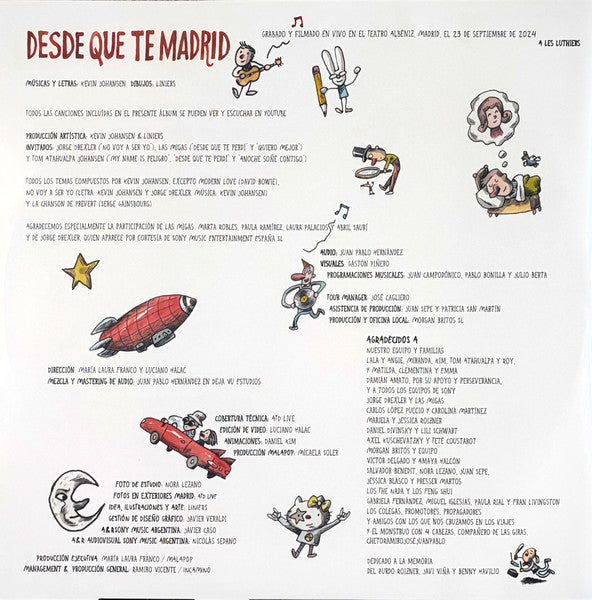 Kevin Johansen, Liniers : Desde Que Te Madrid (LP, Album)