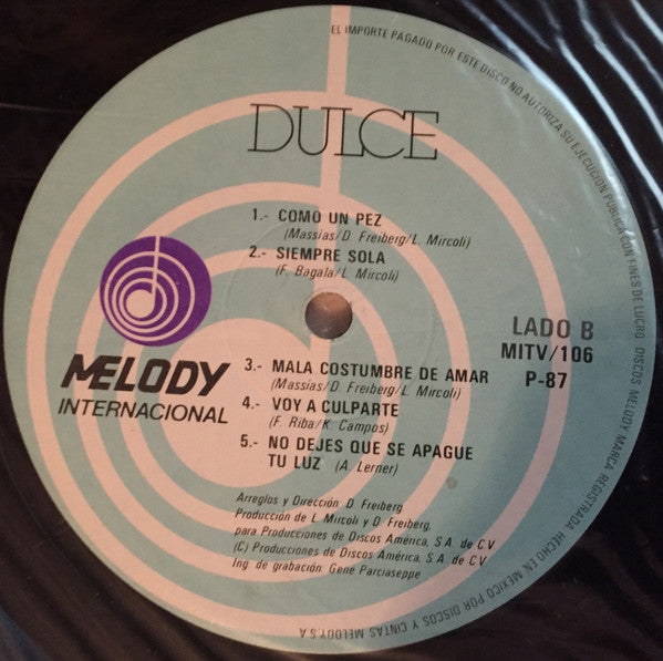 Dulce (4) : Salvaje (LP, Album)