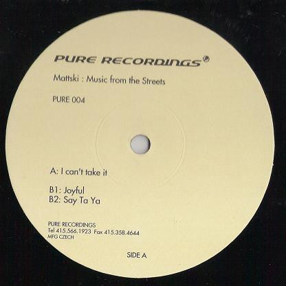 Mattski : Music From The Streets (12", EP)