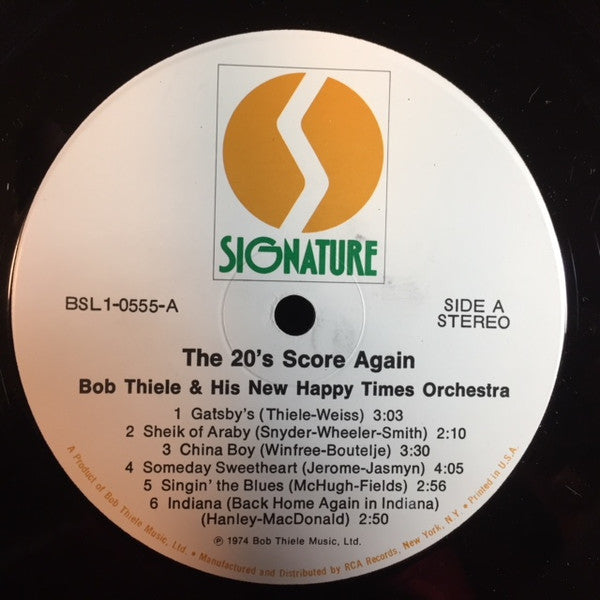 Bob Thiele And His New Happy Times Orchestra : The 20s Score Again (LP, Album)
