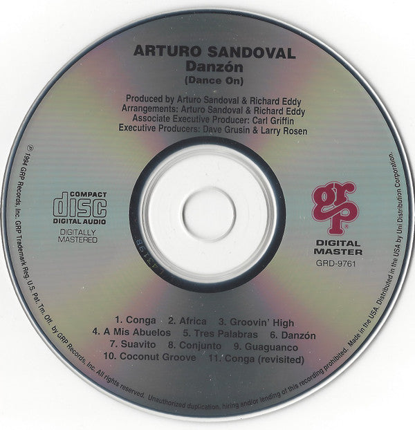 Arturo Sandoval : Danzón (Dance On) (CD, Album, RE, UNI)