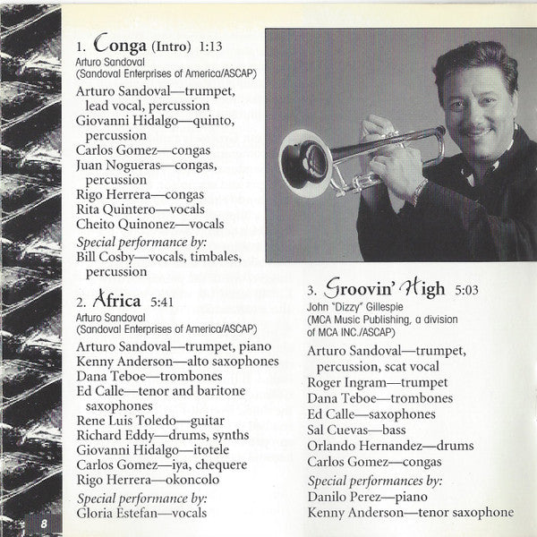 Arturo Sandoval : Danzón (Dance On) (CD, Album, RE, UNI)