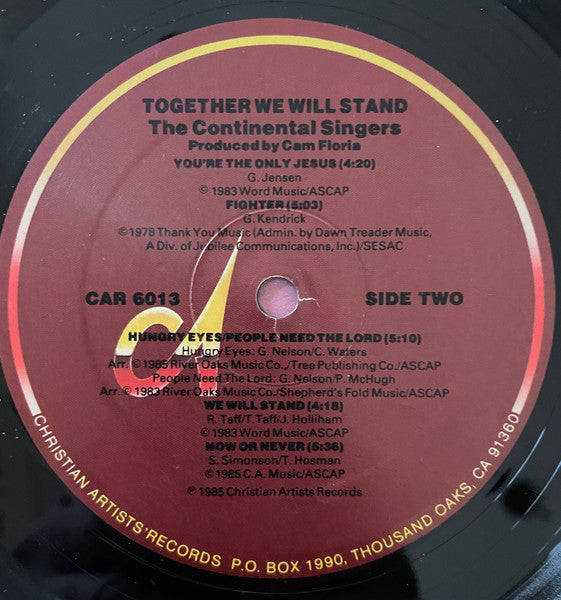 Continental Singers : Together We Will Stand (LP, Album)