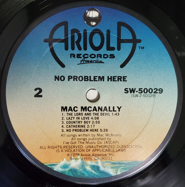 Mac McAnally : No Problem Here (LP, Album, Gat)