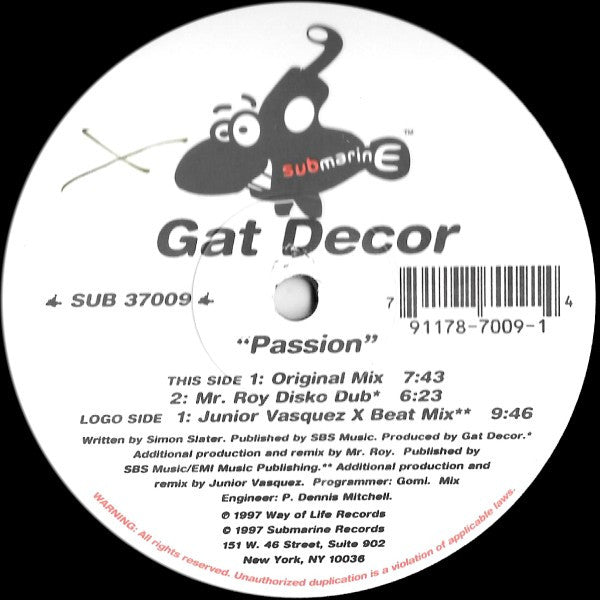 Gat Decor : Passion (12")
