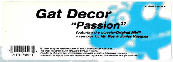Gat Decor : Passion (12")
