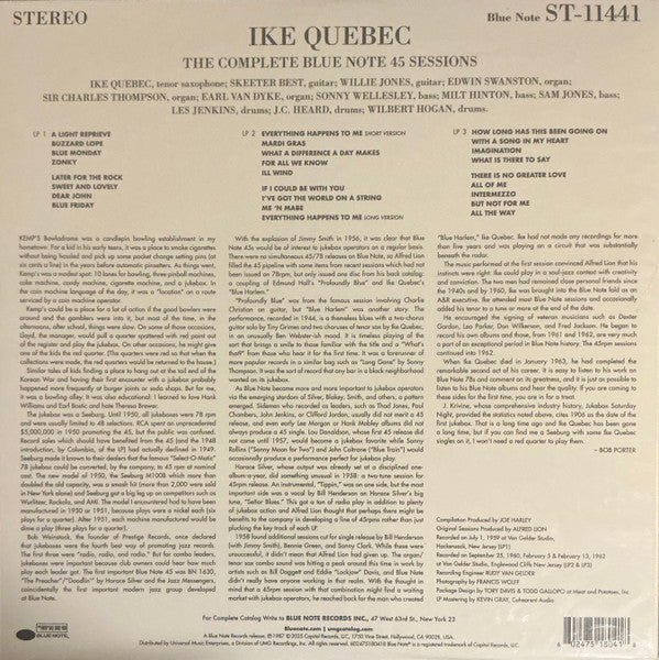Ike Quebec : The Complete Blue Note 45 Sessions (3xLP, Comp, RE)