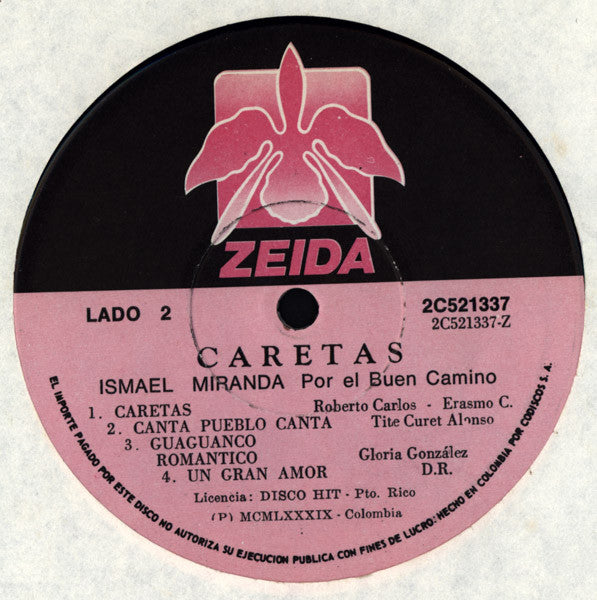Ismael Miranda : Caretas - Por El Buen Camino (LP, Album, RE)