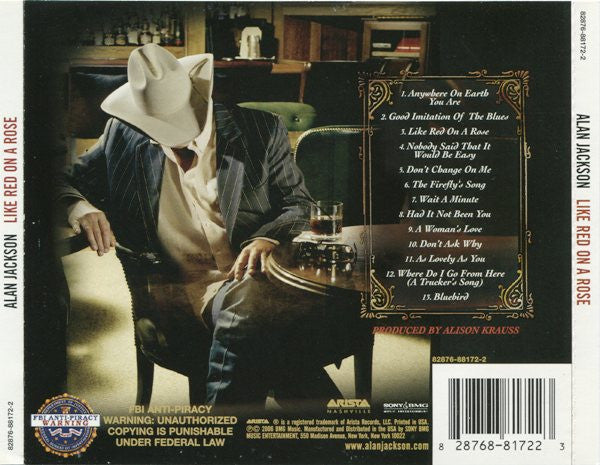 Alan Jackson (2) : Like Red On A Rose (CD, Album, Son)