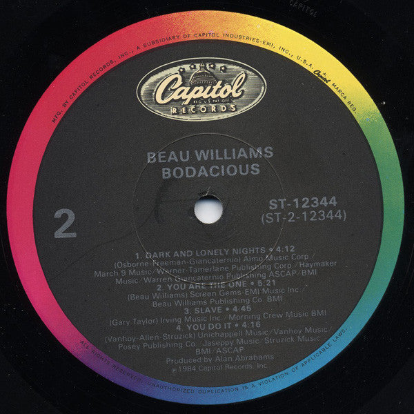 Beau Williams : Bodacious! (LP, Album)